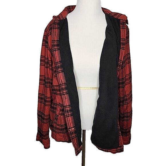 Carhartt Women's Shirt Jacket Red Plaid Fleece Lined Shacket Long Sleeve Sz 1X - Picture 5 of 13